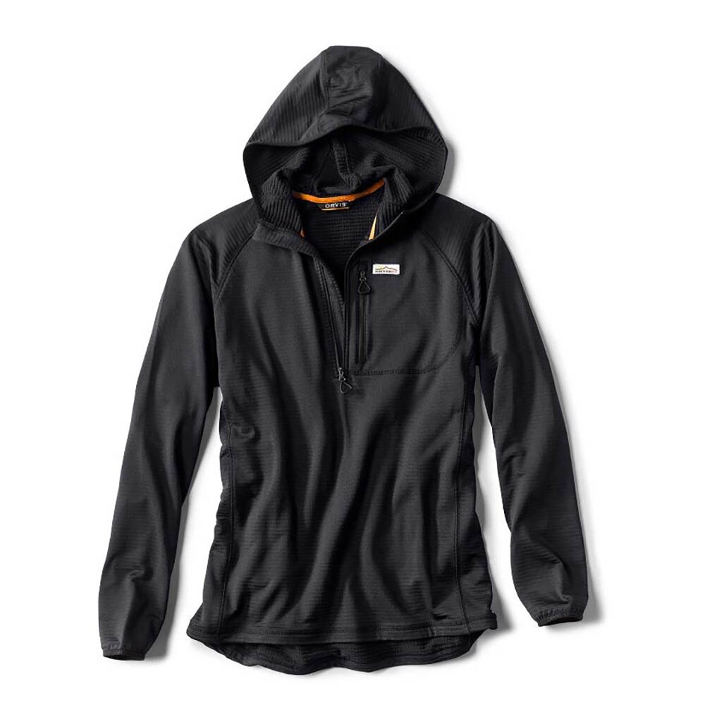 Orvis Horseshoe Hills 1/4 Hoodie Men's in Black